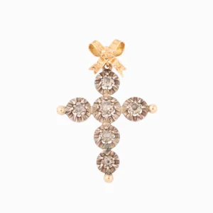 Croix ancienne Napoléon III diamants "Sheila"